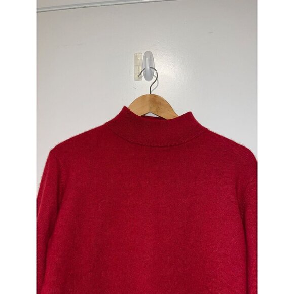 Westbound Red 100% Cashmere Turtleneck Pullover Sweater Women's Size S - Picture 3 of 7